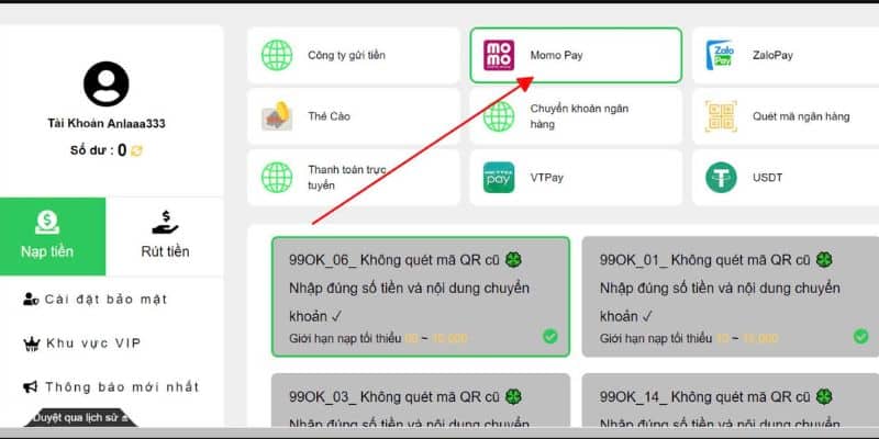 Nạp Tiền 99ok - Đa Dạng Phương Thức Thao Tác Nhanh Chóng